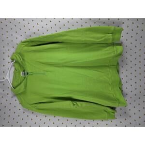 Victorias Secret Pink Green Oversized Quarter Zip Sweater Shirt Medium